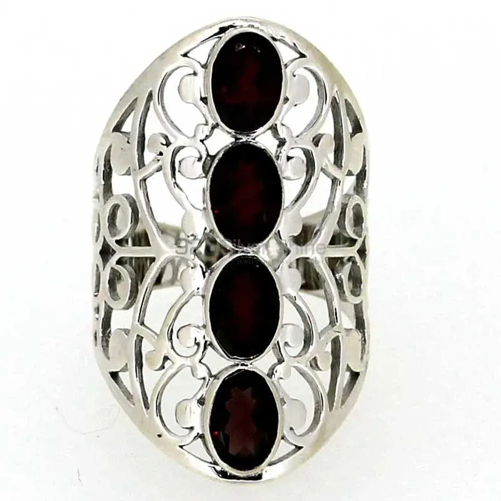 Genuine Garnet Gemstone Handmade Ring In 925 Sterling Silver 925SR020-1_0