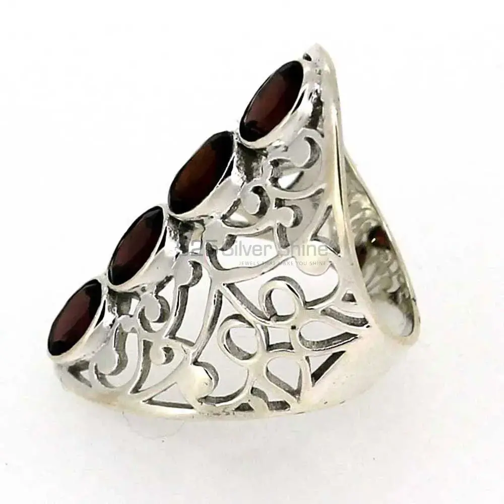 Genuine Garnet Gemstone Handmade Ring In 925 Sterling Silver 925SR020-1_0