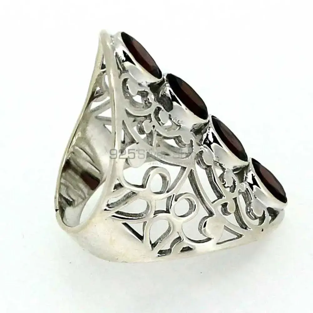 Genuine Garnet Gemstone Handmade Ring In 925 Sterling Silver 925SR020-1_1