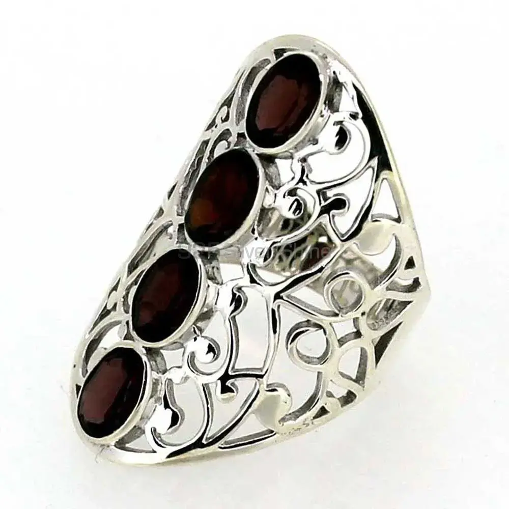 Genuine Garnet Gemstone Handmade Ring In 925 Sterling Silver 925SR020-1_2