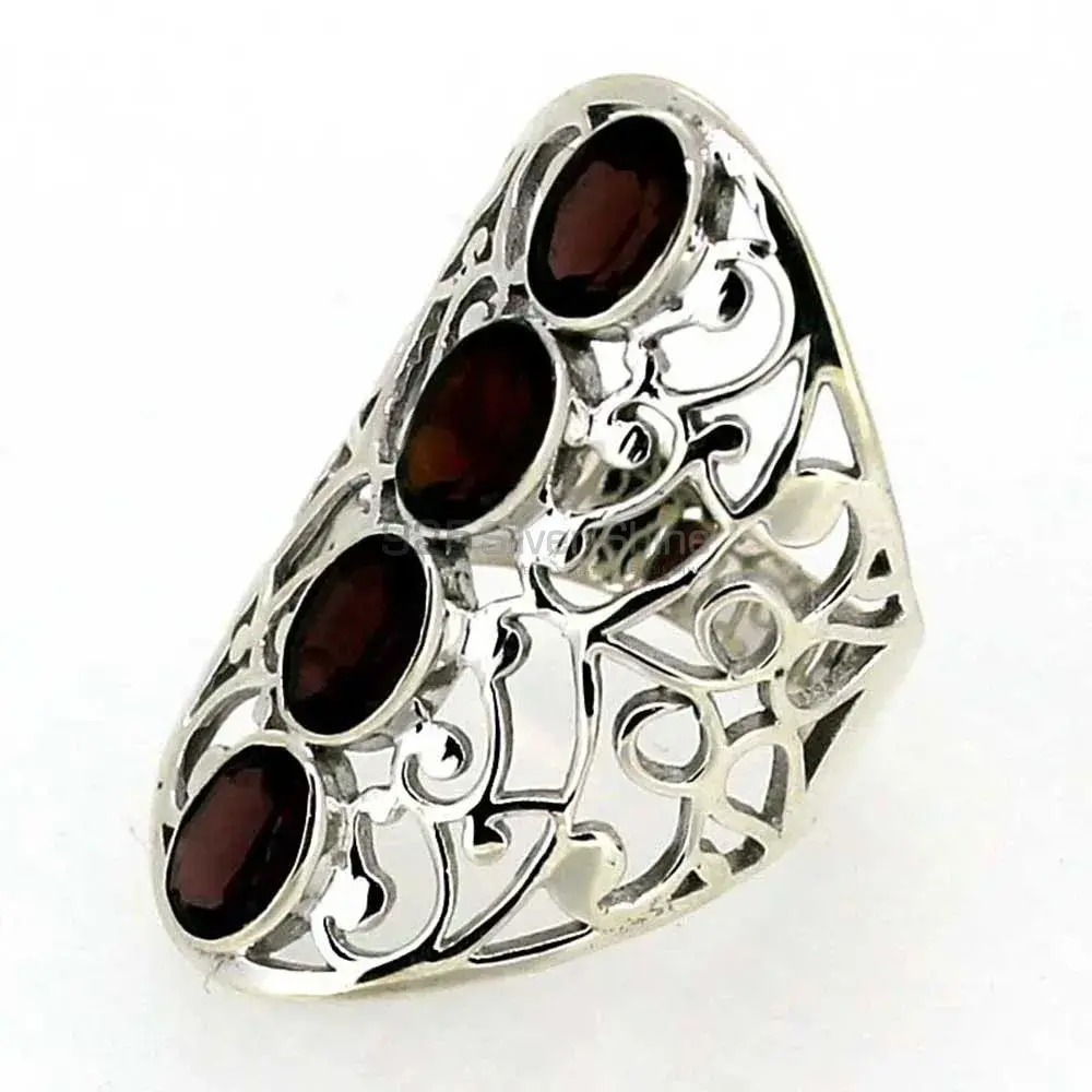 Genuine Garnet Gemstone Handmade Ring In 925 Sterling Silver 925SR020-1_3