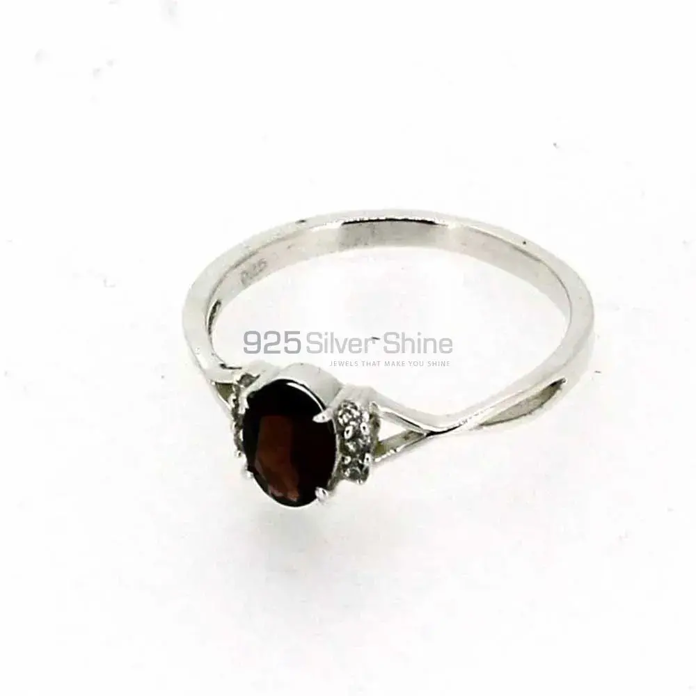 Genuine Garnet Gemstone Ring In 925 Silver 925SR052-3_0