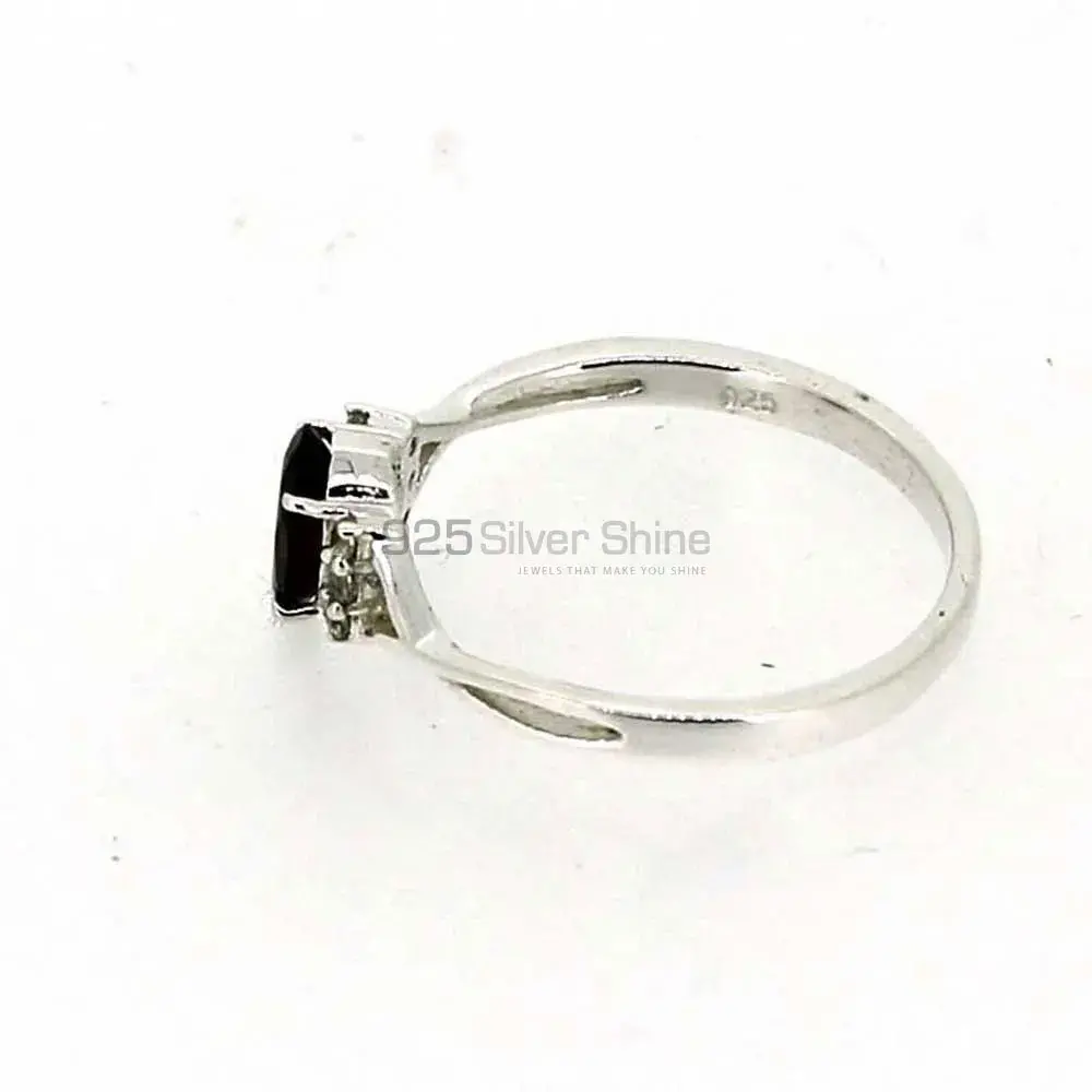 Genuine Garnet Gemstone Ring In 925 Silver 925SR052-3_1