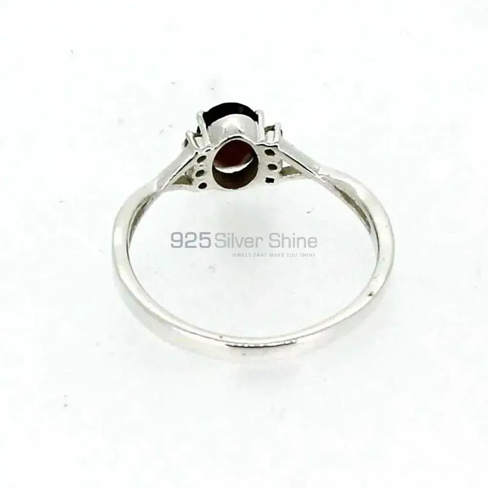 Genuine Garnet Gemstone Ring In 925 Silver 925SR052-3_2