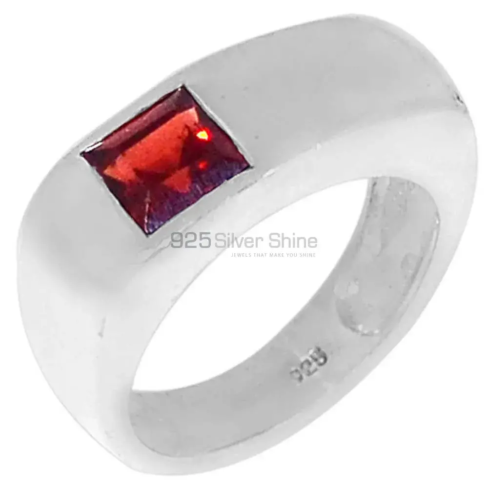 Garnet January Birthstone Sterling Silver Rings 925SR098-4