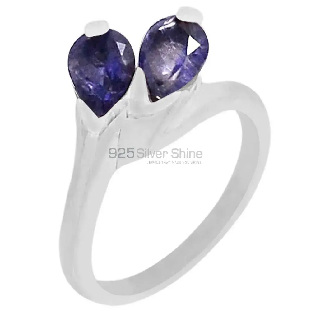 Genuine Iolite Semi Precious Gemstone Ring In Sterling Silver 925SR069-3