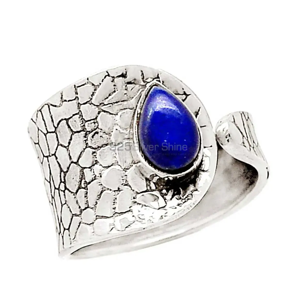 Genuine Lapis Gemstone Ring In Fine Silver Jewelry 925SR2315_1