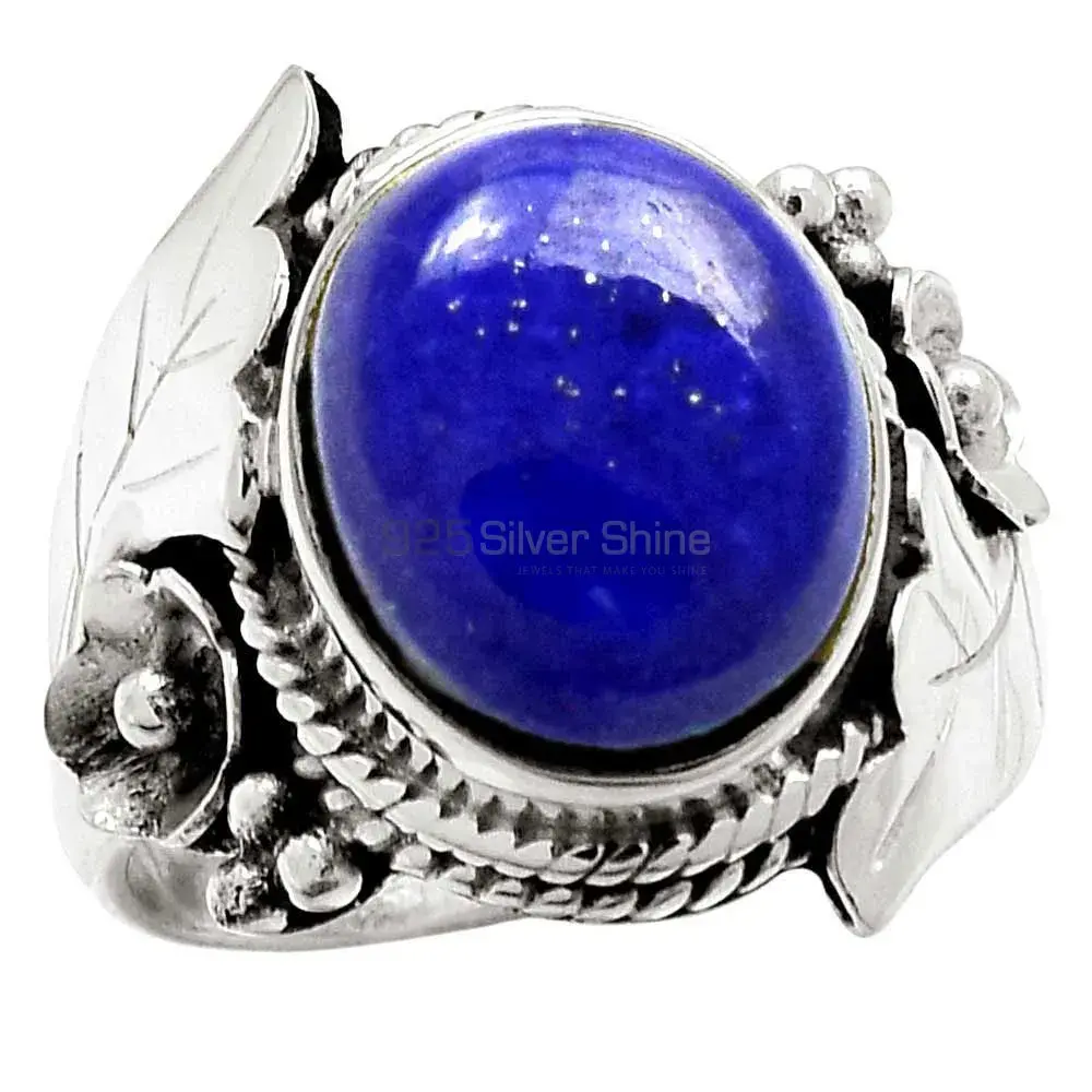 Genuine Lapis Gemstone Ring In Handmade Silver Jewelry 925SR2317