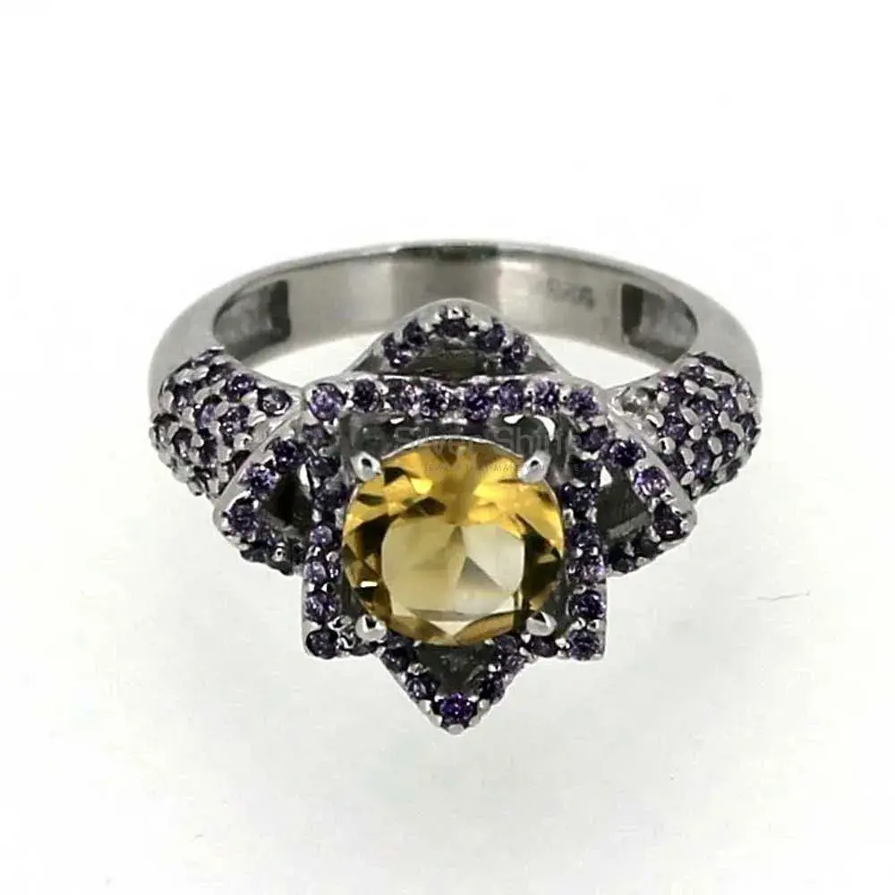 Genuine Multi Stone Gemstone Ring In 925 Solid Silver 925SR036