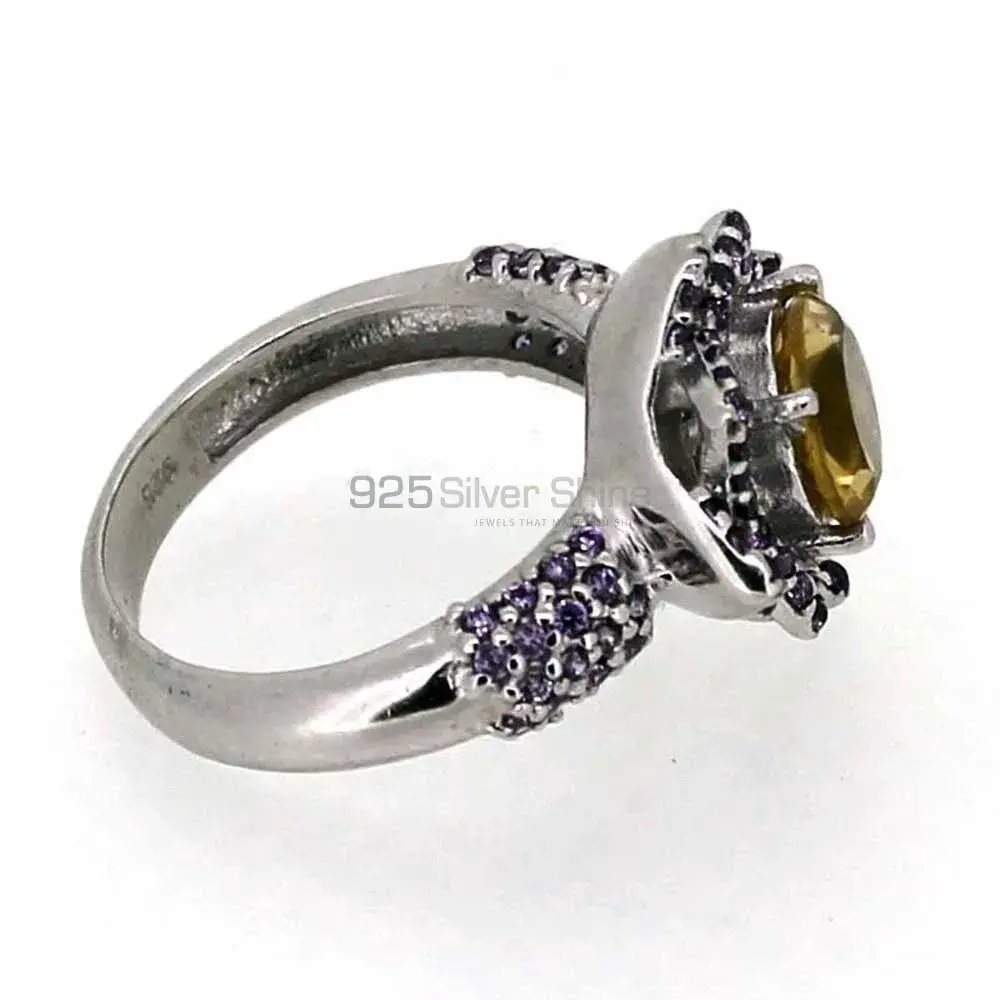 Genuine Multi Stone Gemstone Ring In 925 Solid Silver 925SR036_1