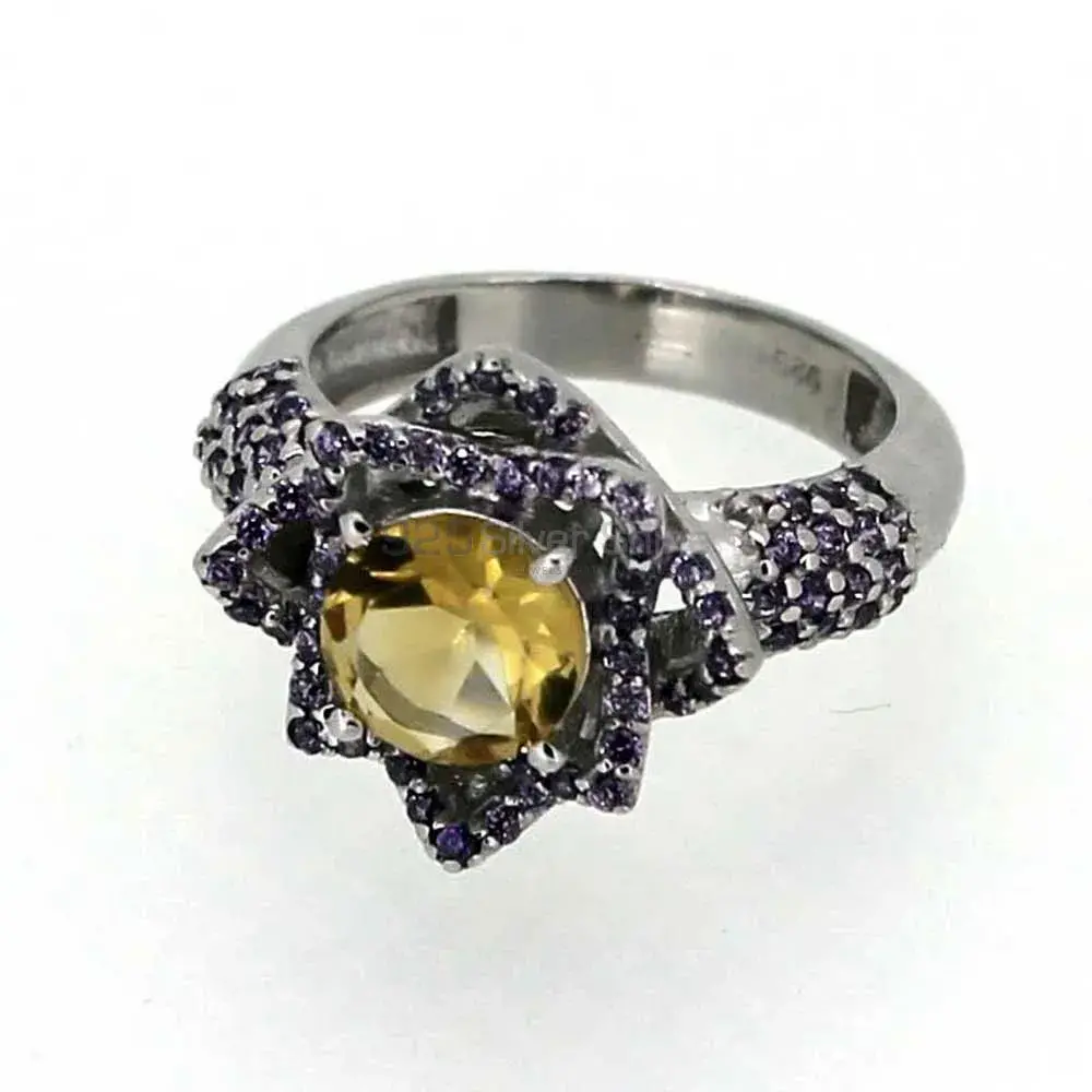 Genuine Multi Stone Gemstone Ring In 925 Solid Silver 925SR036_1