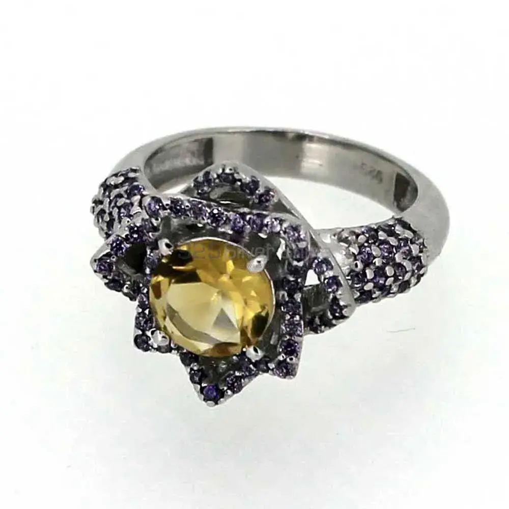 Genuine Multi Stone Gemstone Ring In 925 Solid Silver 925SR036_2