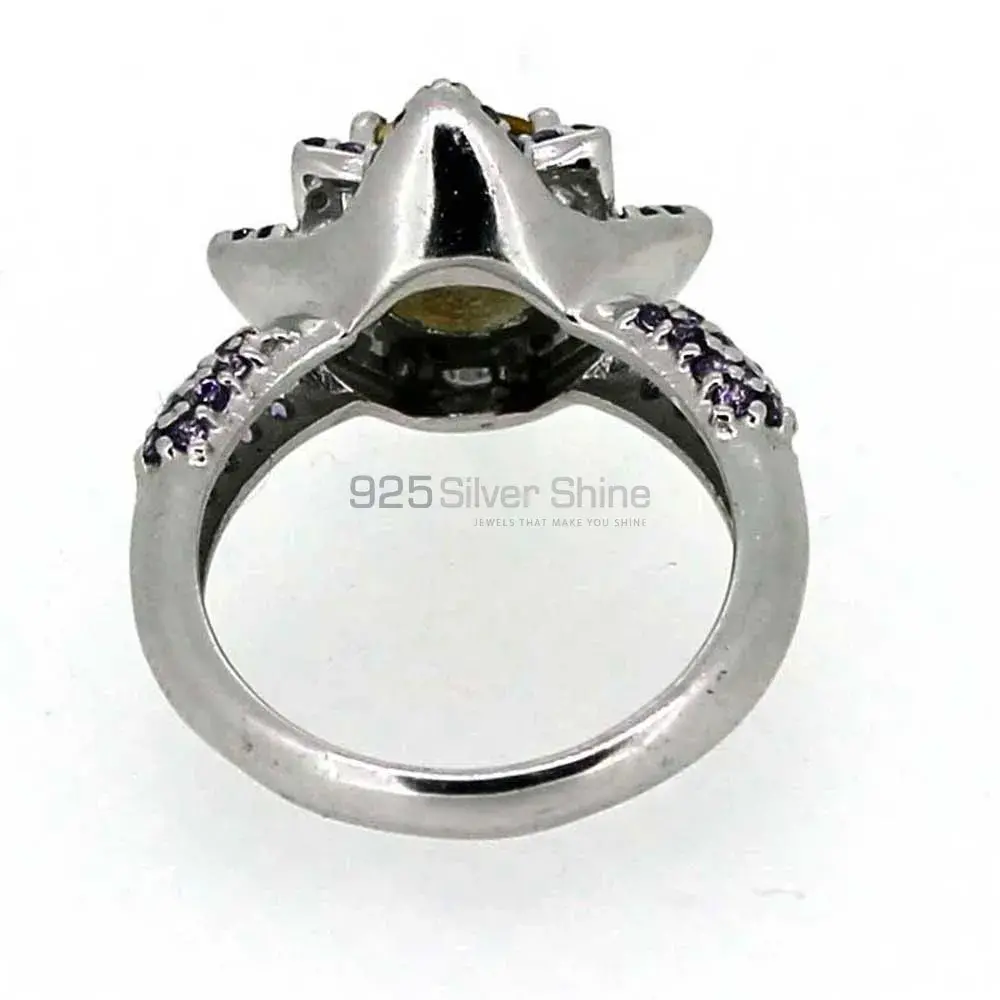 Genuine Multi Stone Gemstone Ring In 925 Solid Silver 925SR036_2