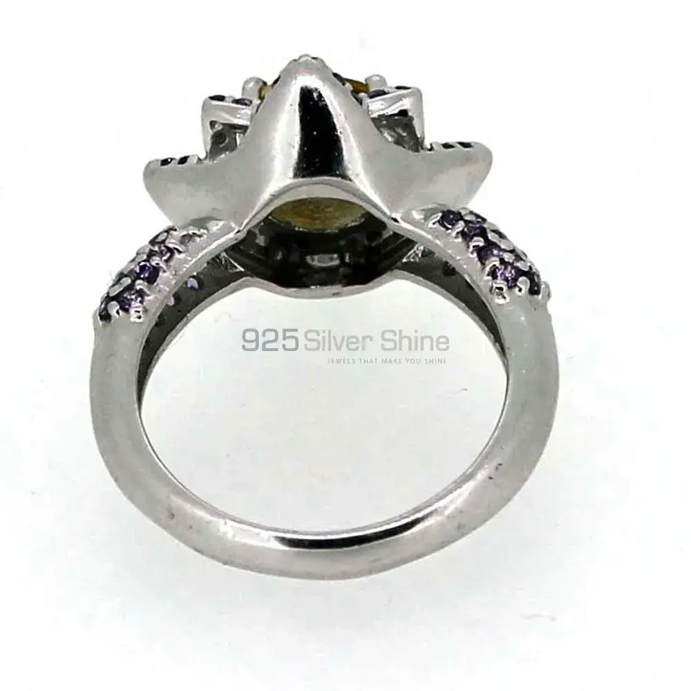 Genuine Multi Stone Gemstone Ring In 925 Solid Silver 925SR036_3