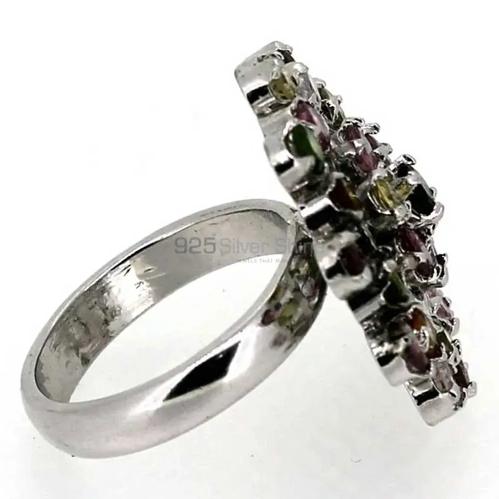 Genuine Multi Tourmaline Loose Gemstone Ring In Sterling Silver 925SR047_1