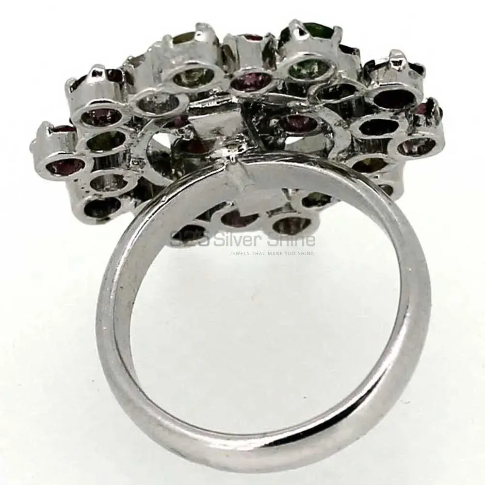 Genuine Multi Tourmaline Loose Gemstone Ring In Sterling Silver 925SR047_3