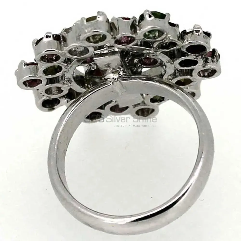 Genuine Multi Tourmaline Gemstone Ring In Sterling Silver 925SR047_4