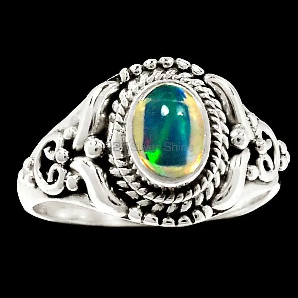 Genuine Opal Gemstone Ring In Sterling Silver Jewelry 925SR2334_0