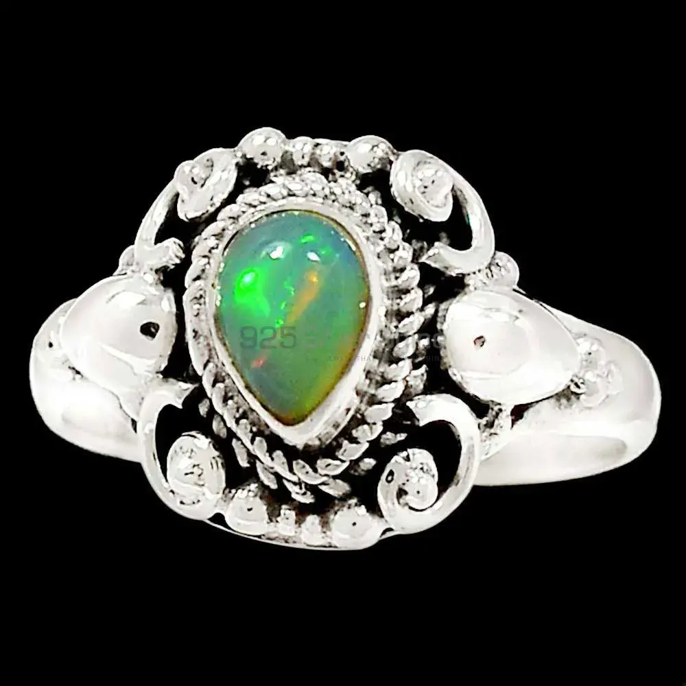 Genuine Opal Gemstone Handmade Ring In Sterling Silver Jewelry 925SR2337_0