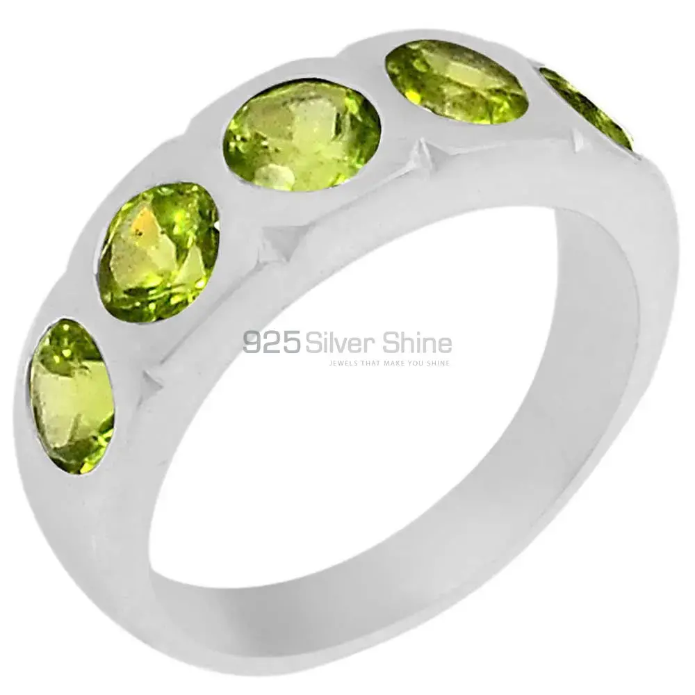 Genuine Peridot Gemstone Handmade Ring In 925 Silver 925SR071-2