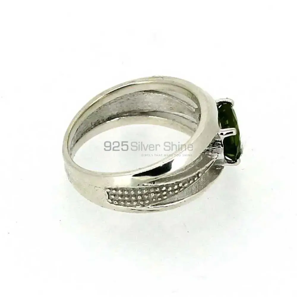 Stunning Peridot Gemstone Silver Rings 925SR027-3_0