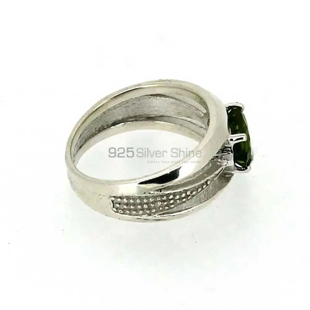 Stunning Peridot Gemstone Silver Rings 925SR027-3_1