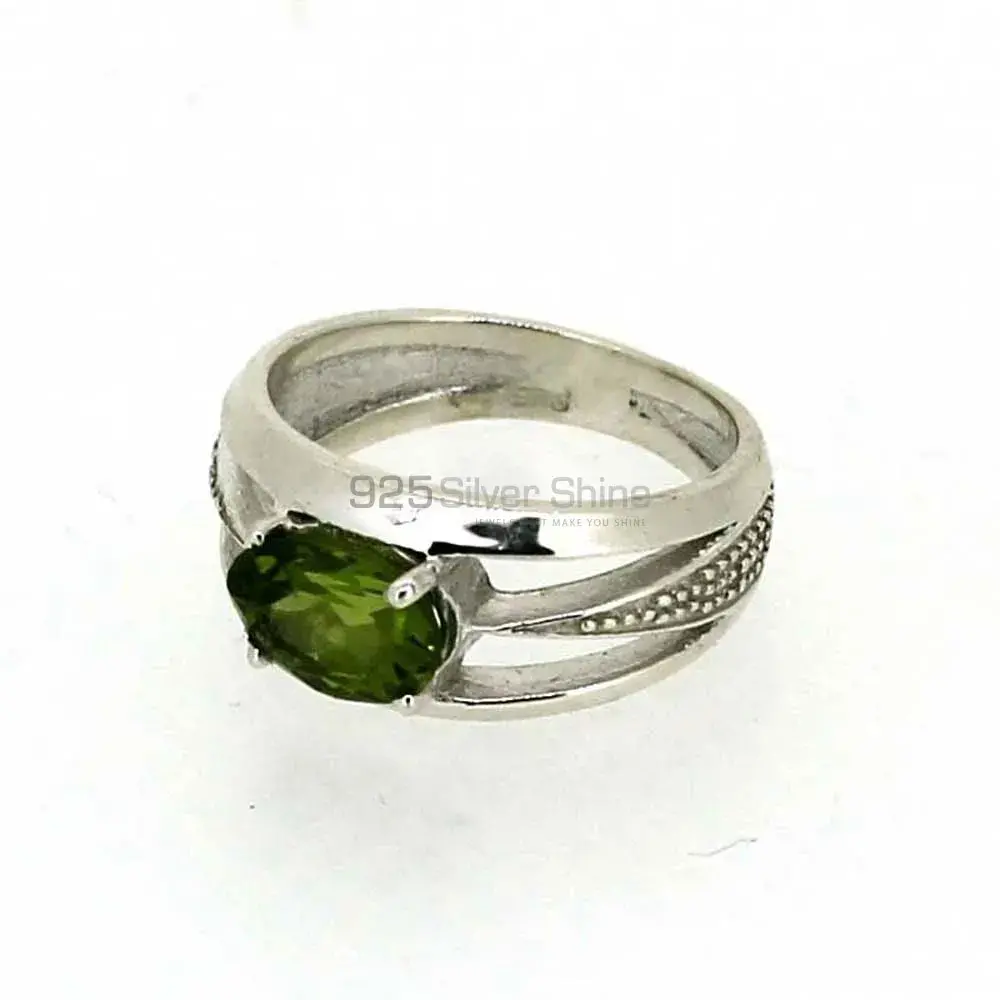 Stunning Peridot Gemstone Silver Rings 925SR027-3_1