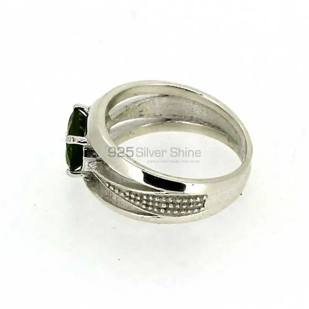 Stunning Peridot Gemstone Silver Rings 925SR027-3_2