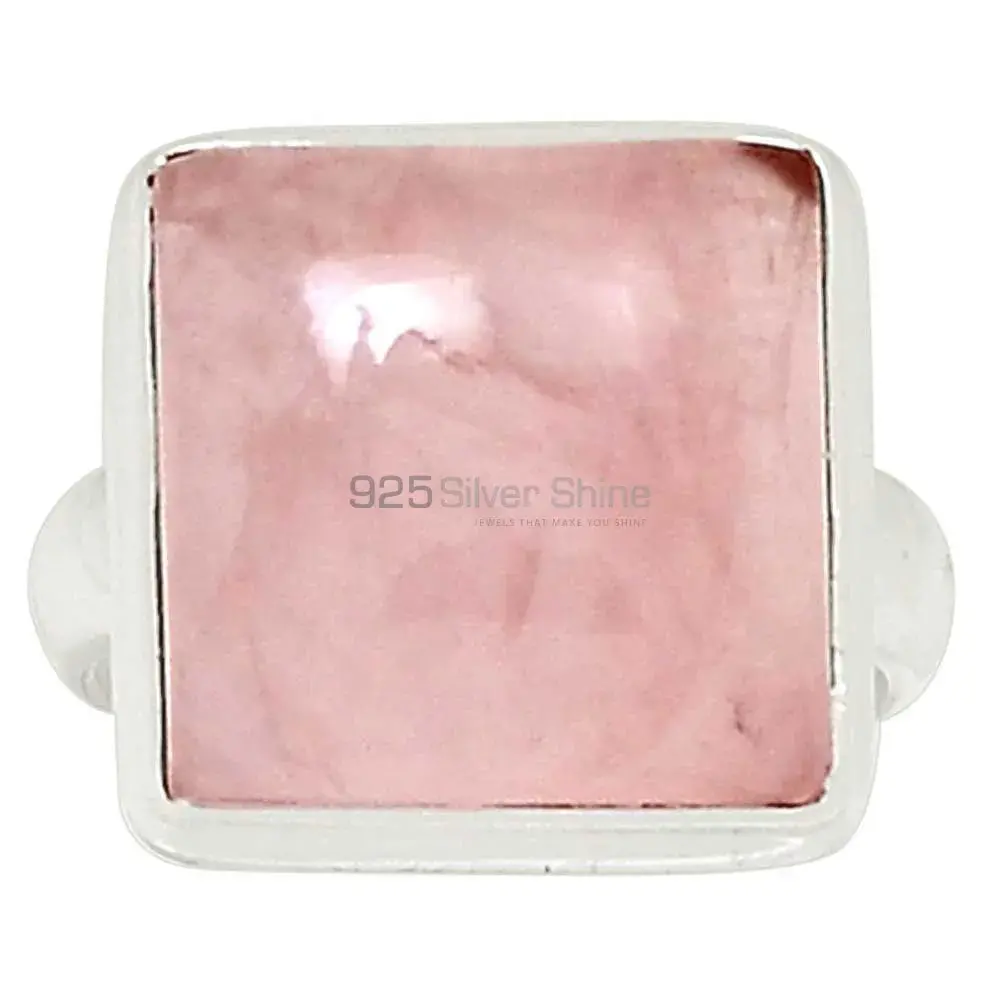 Genuine Rose Quartz Gemstone Ring In Sterling Silver 925SR2272