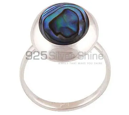 Genuine Abalone Shell Gemstone Rings In Fine 925 Sterling Silver 925SR2875