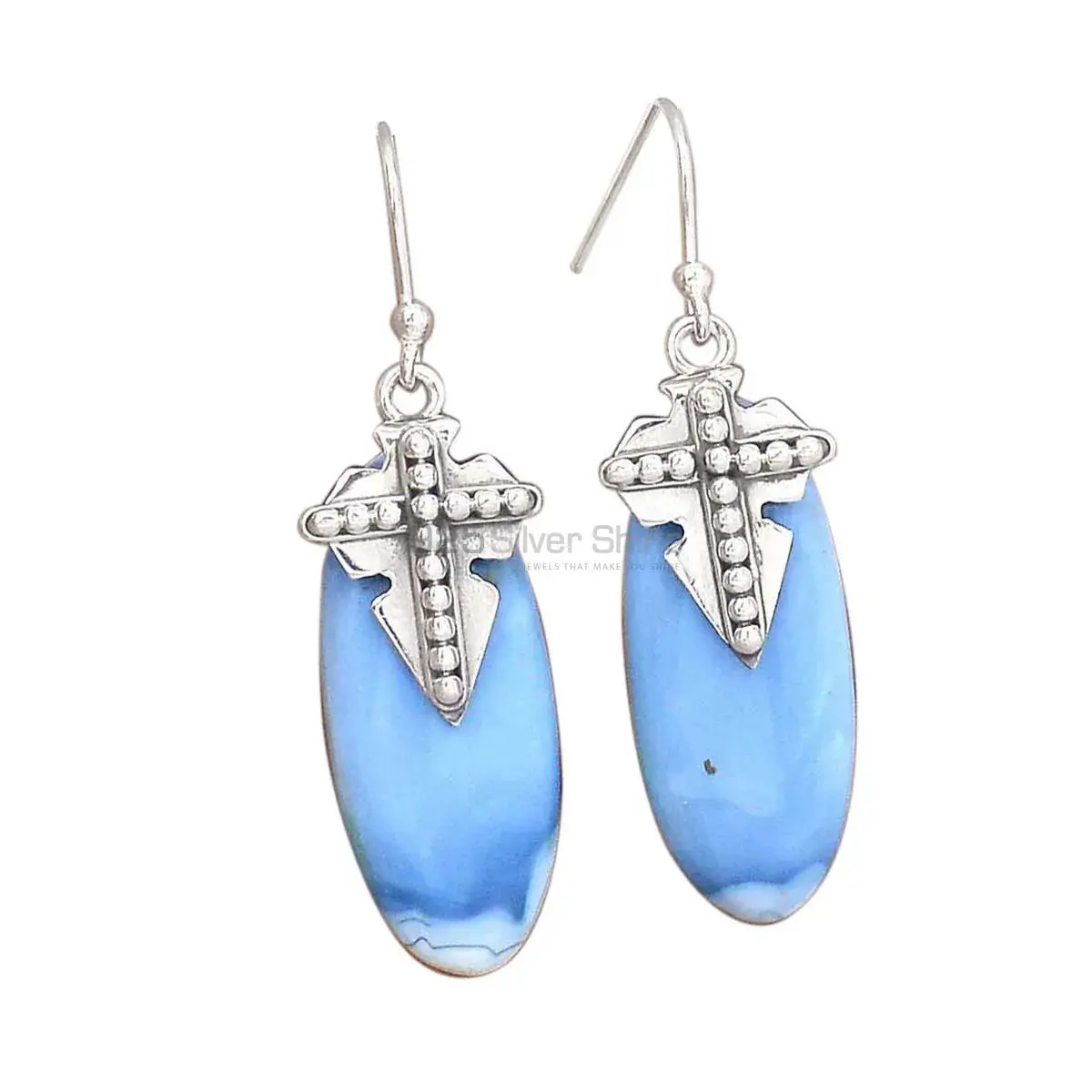 Genuine Agate Gemstone Earrings In 925 Sterling Silver Jewelry 925SE2608_0