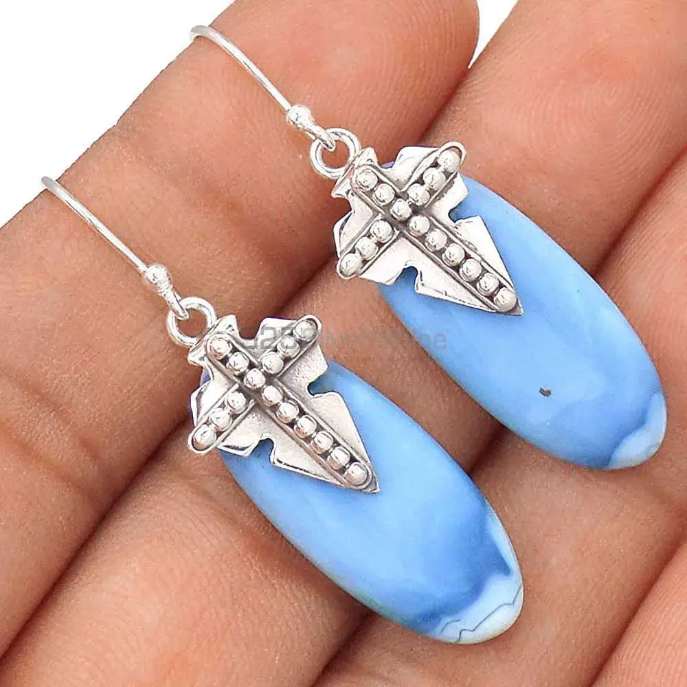 Genuine Agate Gemstone Earrings Exporters In 925 Sterling Silver Jewelry 925SE2608_1