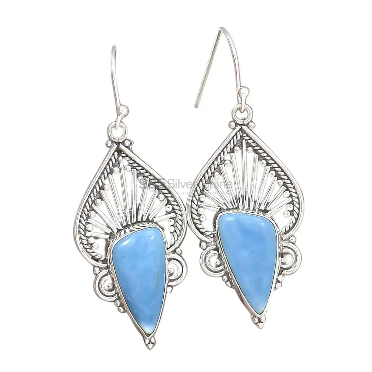 Genuine Agate Gemstone Earrings In Solid 925 Silver 925SE2657_0