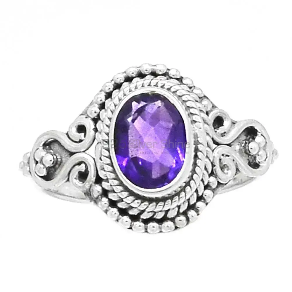 Boho Sterling Silver Amethyst Rings 925SR2346