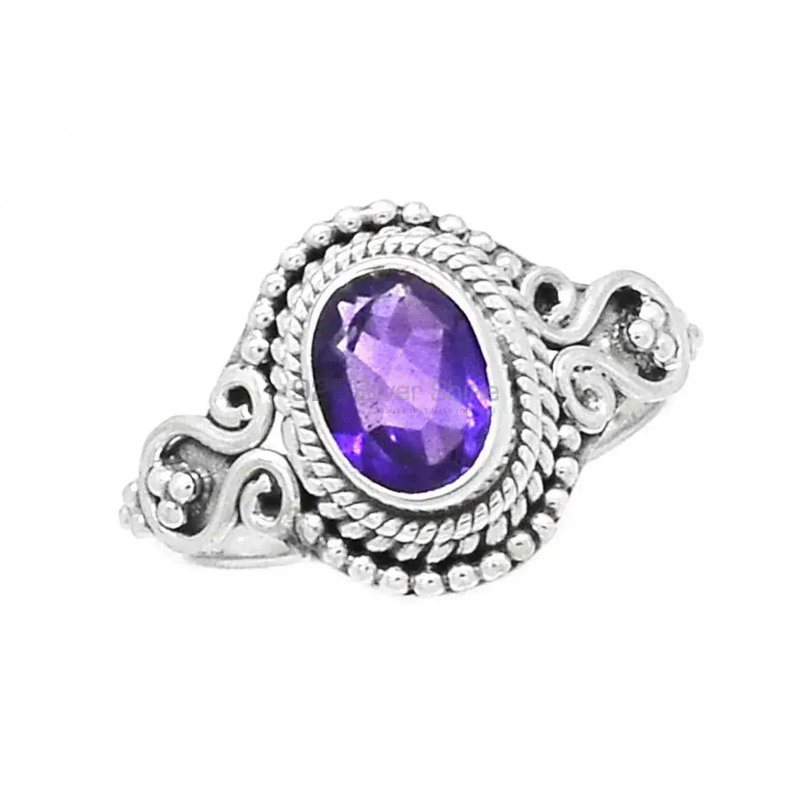 Boho Sterling Silver Amethyst Rings 925SR2346_1