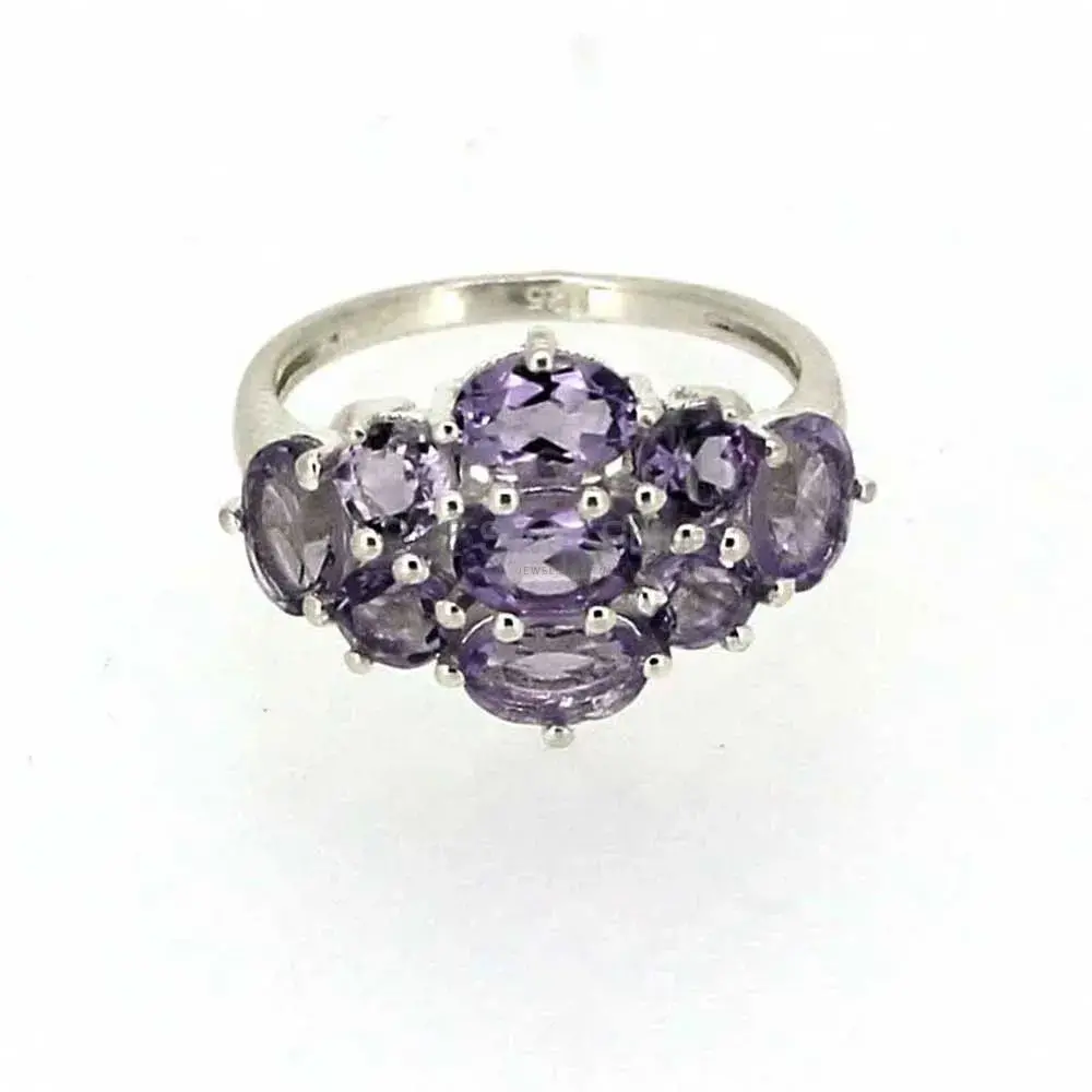 Genuine Amethyst Gemstone Ring In Sterling Silver 925SR01-2_0