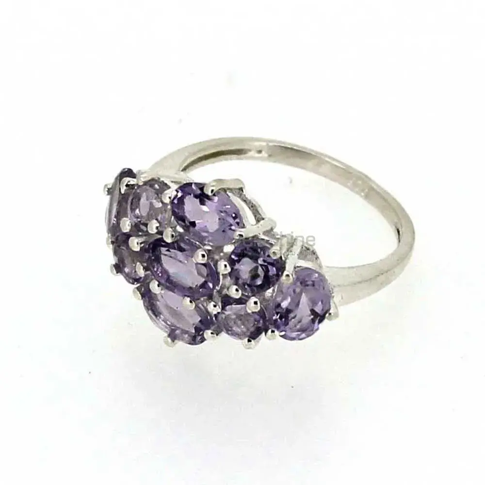 Genuine Amethyst Gemstone Ring In Sterling Silver 925SR01-2_0