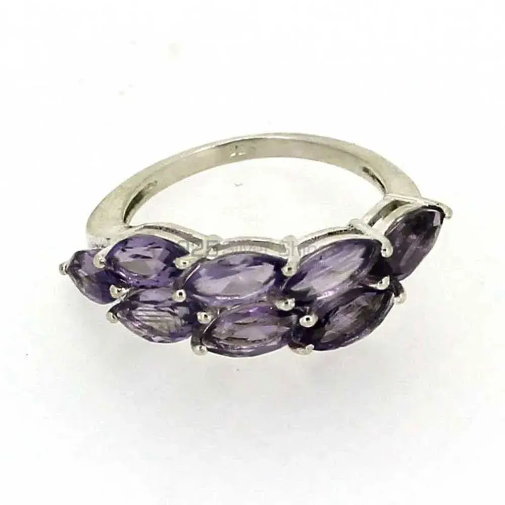 Genuine Amethyst Gemstone Ring In Sterling Silver 925SR06-2