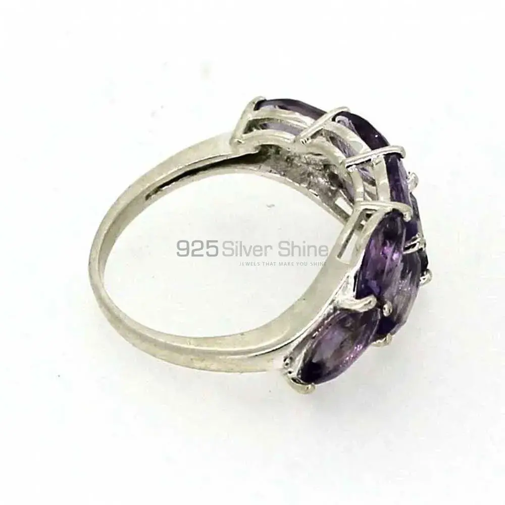 Genuine Amethyst Gemstone Ring In Sterling Silver 925SR06-2_0