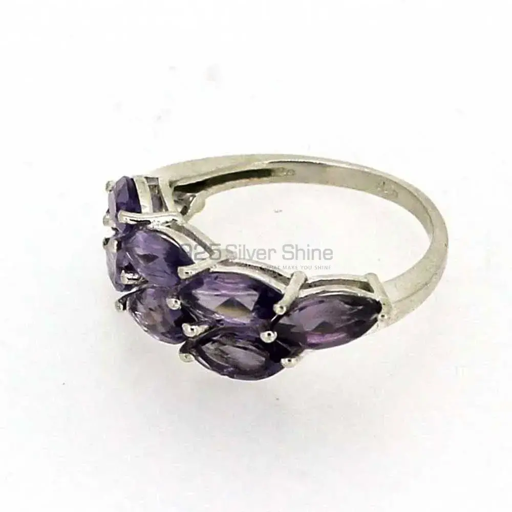 Genuine Amethyst Gemstone Ring In Sterling Silver 925SR06-2_1