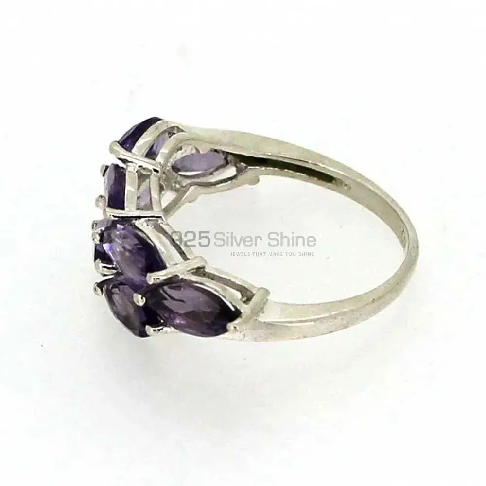 Genuine Amethyst Gemstone Ring In Sterling Silver 925SR06-2_2