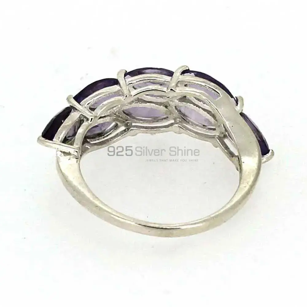 Genuine Amethyst Gemstone Ring In Sterling Silver 925SR06-2_3