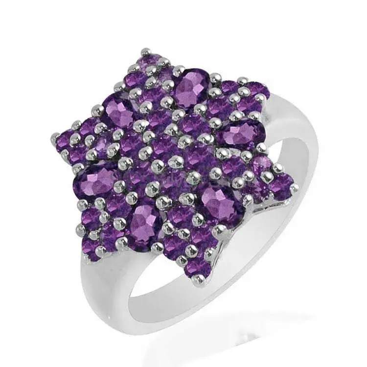 Genuine Amethyst Gemstone Rings In 925 Sterling Silver Jewelry 925SR1717_1