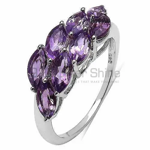 Genuine Amethyst Gemstone Rings In 925 Sterling Silver 925SR3279_1