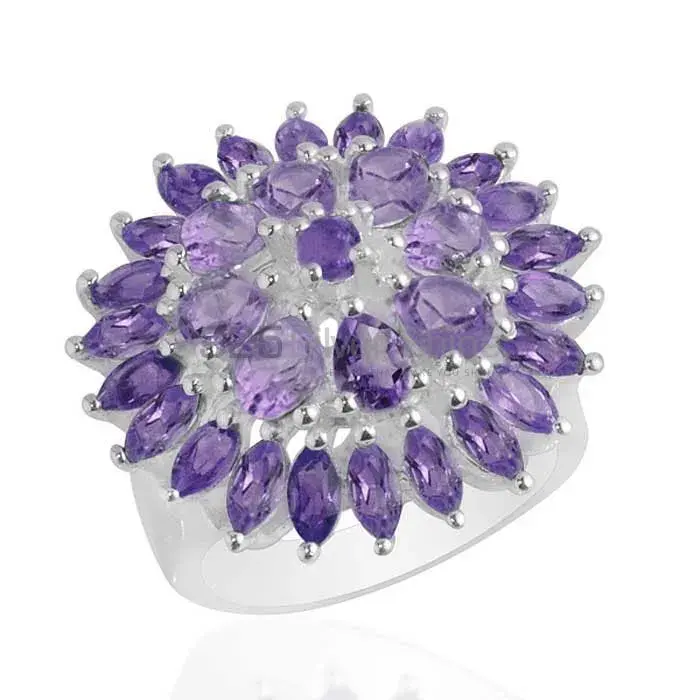 Genuine Amethyst Gemstone Rings In Fine 925 Sterling Silver 925SR2076