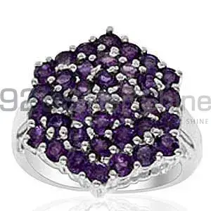 Genuine Amethyst Gemstone Rings In 925 Sterling Silver Jewelry 925SR2024