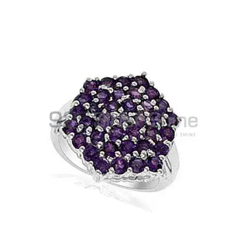 Genuine Amethyst Gemstone Rings Manufacturer In 925 Sterling Silver Jewelry 925SR2024_0