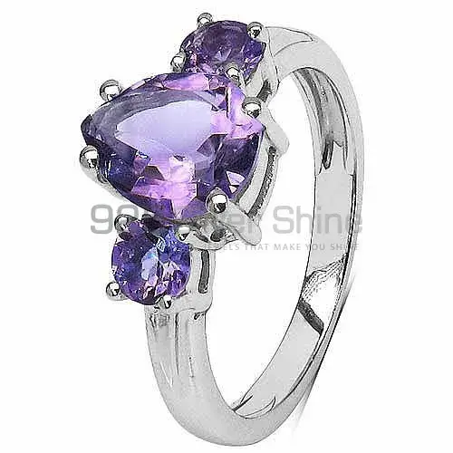 Genuine Amethyst Gemstone Rings Manufacturer In 925 Sterling Silver Jewelry 925SR3060_1