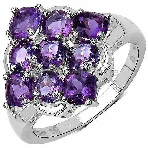 Genuine Amethyst Gemstone Rings Suppliers In 925 Sterling Silver Jewelry 925SR3227