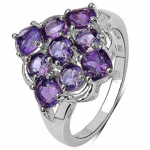 Genuine Amethyst Gemstone Rings Suppliers In 925 Sterling Silver Jewelry 925SR3227_1